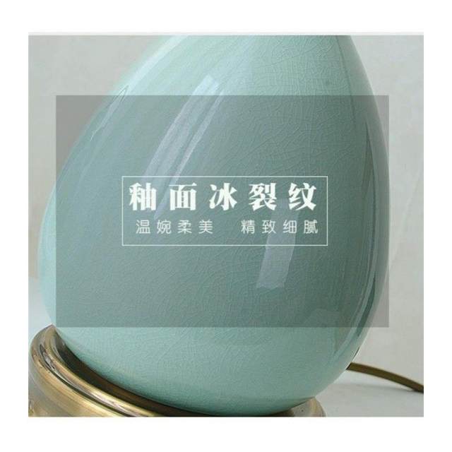 Simple and Luxurious Ceramic Table Lamp, Bedroom Lamp, Ins-Style Romantic and Cozy Bedside Lamp, Dragon Egg Bedroom Table Lamp