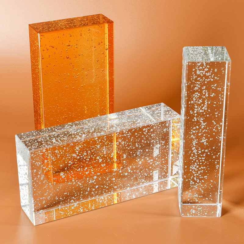 Glass brick transparent square solid hot melt light transmission opaque man creative color bubble brick partition wall curtain wall screen