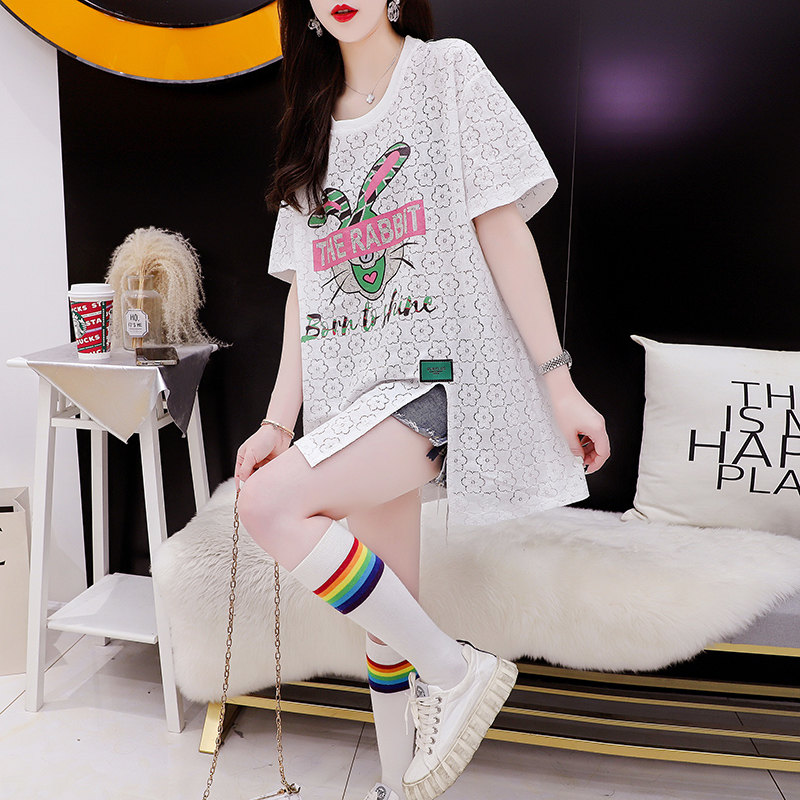 Tide Net Red in Super Fire Short Sleeve T Shirt 2022 New Lazy Pie Lazy Wind Half - sleeved Tops Xia