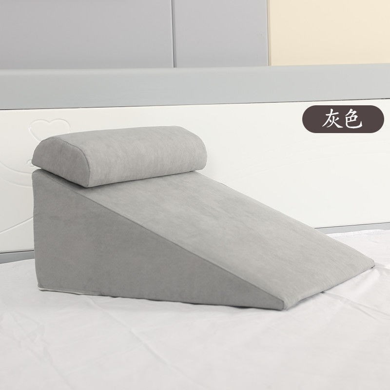 Elderly bed semi-lying cushion triangle pillow cushion anti-reflux slope mattress anti-acid reflux heartburn pillow back cushion