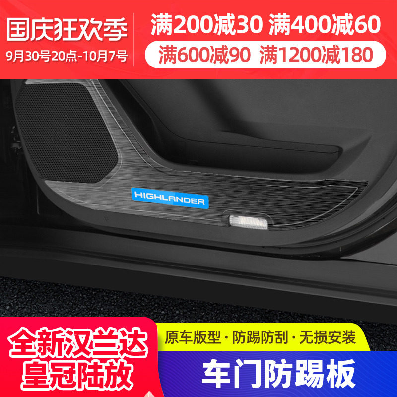 Suitable for 22 Toyota fourth-generation Highlander door anti-kick pads crown land release special modified protective plate