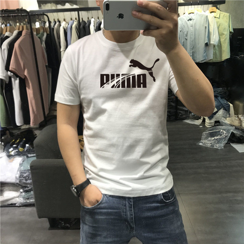 Big Brand Printed Short-Sleeved Men's High-End T-Shirt Pure Cotton Round Neck Half-Sleeved Top 2026 Summer New Super Hot T-Shirt B Big Brand Printed Short-Sleeved Men's High-End T-Shirt Pure Cotton Round Neck Half-Sleeved Top 2026 Summer New Super Hot T-Shirt B