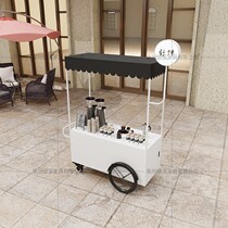 Custom European-style iron art flower car ground showering bazaar mobile sales van trolley shopping mall outdoor snack swing stalls