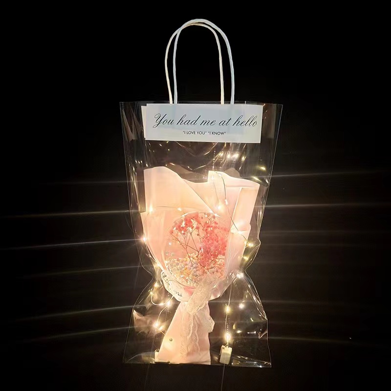 Gypsophila luminous bouquet holding flowers dry flower Valentine's Day gift confession artifact simulation rose flower stall square