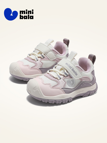 Mini Balabala Kidsren's Toddler Shoes 2026 Autum New Baby Soft-Soled Shoes Girls' Mesh Sports Shoes
