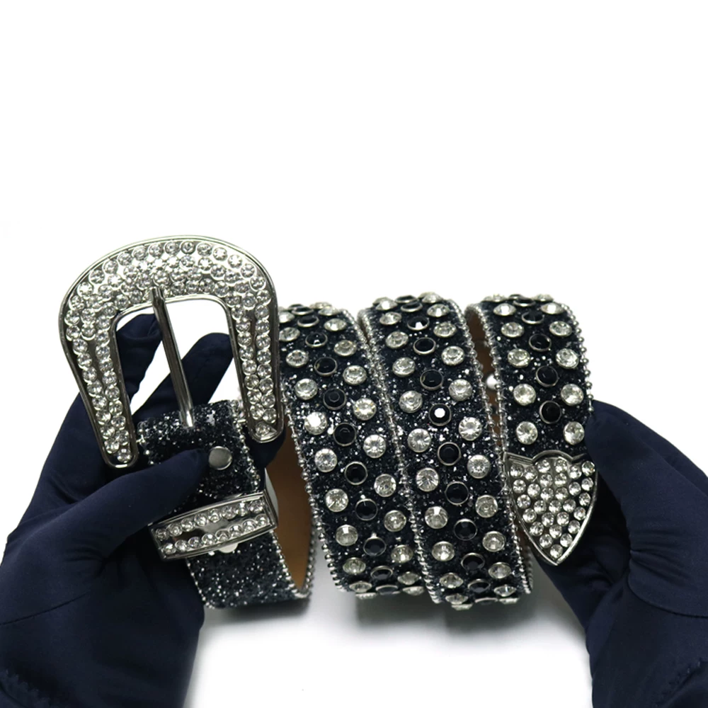 Пояса в западном punk RhineStones для женщин Мужчины высокого качества BL