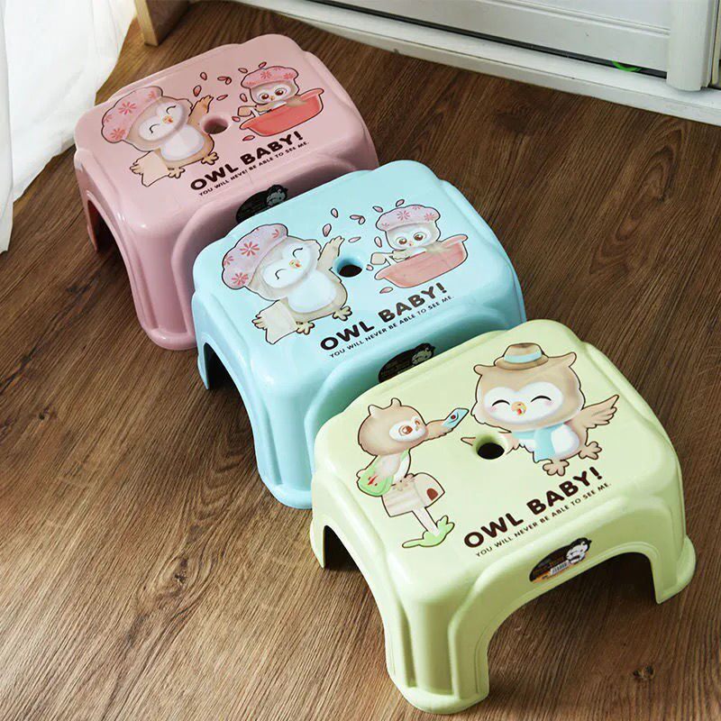 Printed plastic stools thickened Home swapped stool Children small square stool writing chair type Living room rubber stool table chairs 
