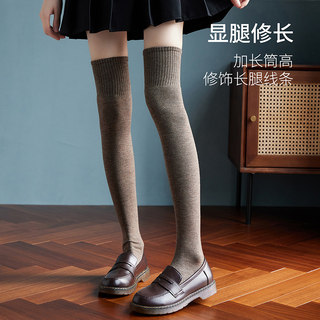 春夏季棉大腿袜jk高筒袜及膝中筒袜薄款女过膝袜ins甜美腿长筒袜