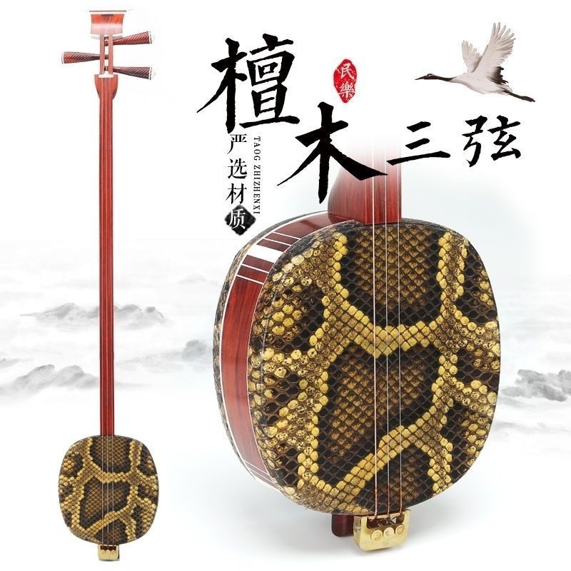 三弦乐器：花梨木的魅力，考级必备神器，送琴盒26！-三弦-淘宝百科网