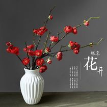 Living Room Furnishing Emulation Plum Blossom Potted Decorations Fake Flower Pendulum Pieces Indoor plastic floral plum silk floral art