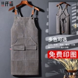 Водонепроницаемый кофейный фартук, ремесленник для работы, увеличенная толщина, делается под заказ, с печатью вашего логотипа