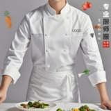 Хорошее качество, рабочая одежда для шеф-повара, осенне-зимняя одежда с длинными рукавами, кухонная одежда для отеля, новинка 2025 года, профессиональная одежда для шеф-повара для общественного питания