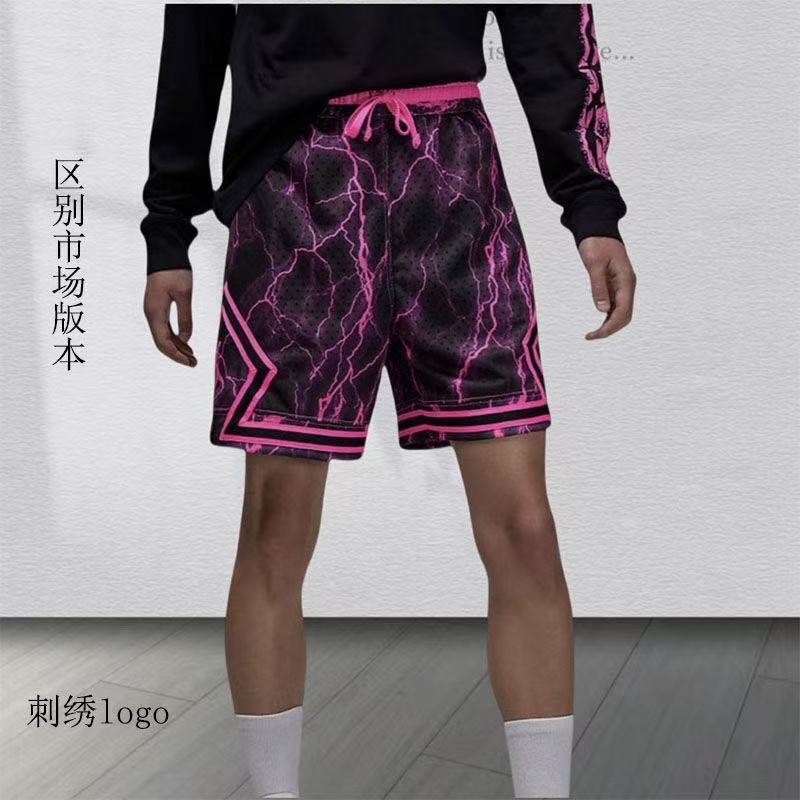 American-Style Basketball Shorts, Aj Knee-Length Casual Sports Training Shorts, Quick-Drying and Breathable, Knee-Length or Shorter