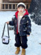 Ultraman Children's down Jacket for Boys, Winter Warm Coat, 2025 New Stylish Fake Two-Piece Cotton Jacket for Baby Boys