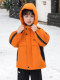 Boys' Fleece-Lined Jacket, Autumn and Winter 2025 New Style, Children's Red Cotton Coat, Cool and Stylish Boys' Thick Parka