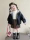Girls' Leather Jacket Autumn 2025 New Fashionable Children's Hooded Leather Jacket Little Girl's Autumn Windproof Top