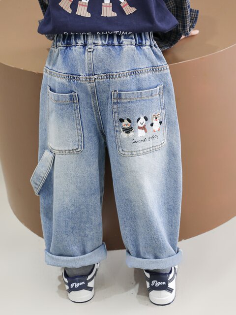 Boys' Jeans Spring 2026 New Stylish Children's Casual Straight Pants for Little Boys Spring and Autumn Versatile Long Pants