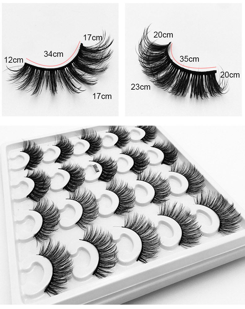 LOMO камера 10 pairs 8d mink hair natural curl thick false eyelashes