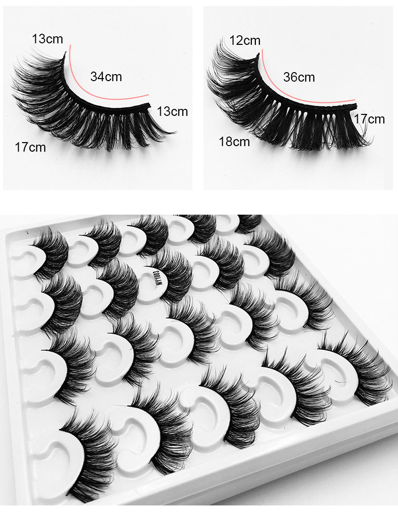 LOMO камера 10 pairs 8d mink hair natural curl thick false eyelashes