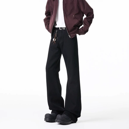 Черные джинсы Bootcut BWKA Paris для женщин и мужчин, весенние прямые брюки высокого класса с чистым кроем