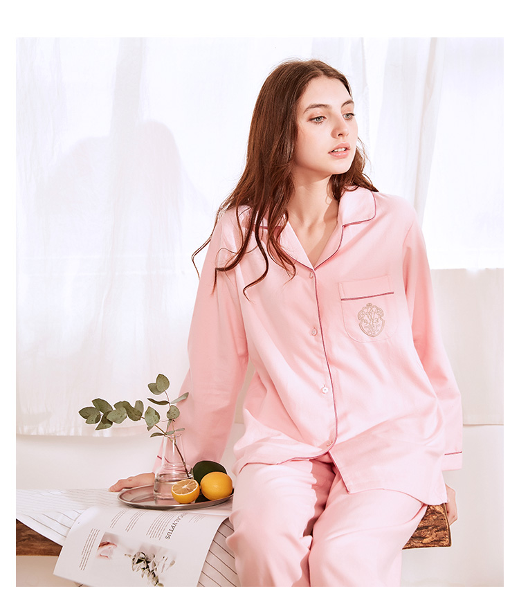 Bộ đồ ngủ tiêu chuẩn Mỹ mùa thu đông cho nữ Quần áo cotton dài tay 2018 mới có thể mặc bên ngoài chất liệu cotton phục vụ nhà mùa xuân đồ lót