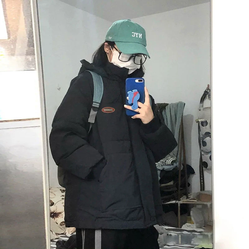 Light and thin short down jacket for students, for teenagers, increased thickness