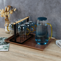 Living room glass-cup hanging rack drain tray shelving cup shelf Water glass shelf European-style containing upside down hanging mug shelf