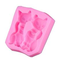 Lovely fox Animal Baking Fondant Cake Silicone Mold Chocolat