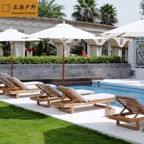 Outdoor Teakwood Lounge Chair Beach Balcony Lifting CourtyOutdoor Leisure Lounge