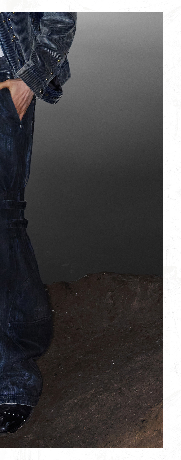 PERSONSOUL Arrowhead Zip Slim Jeans