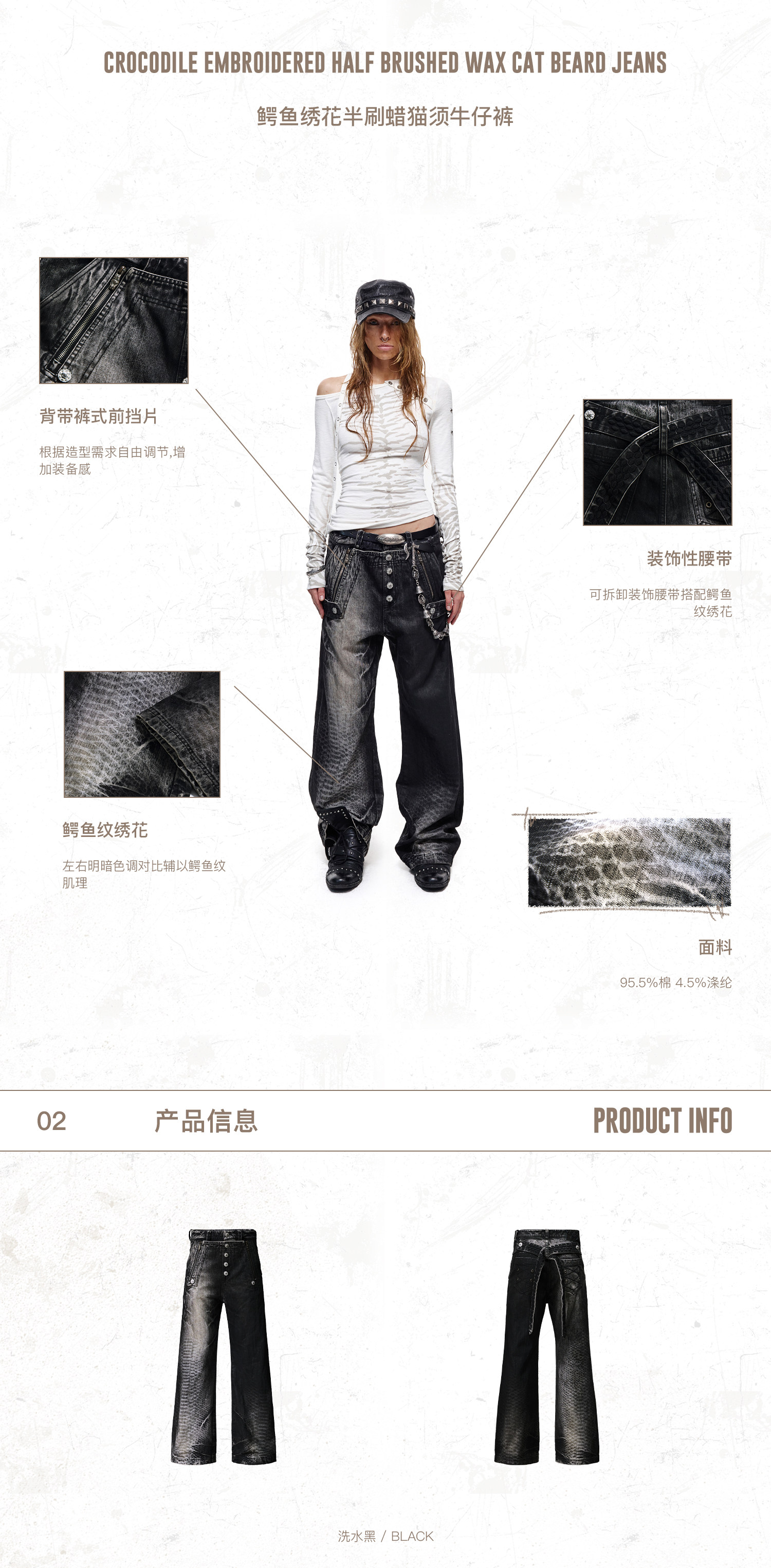 PERSONSOUL Gradient Fade Jeans