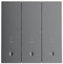 Контроль над пассажирским Chopin grey smart switch для трех открытых