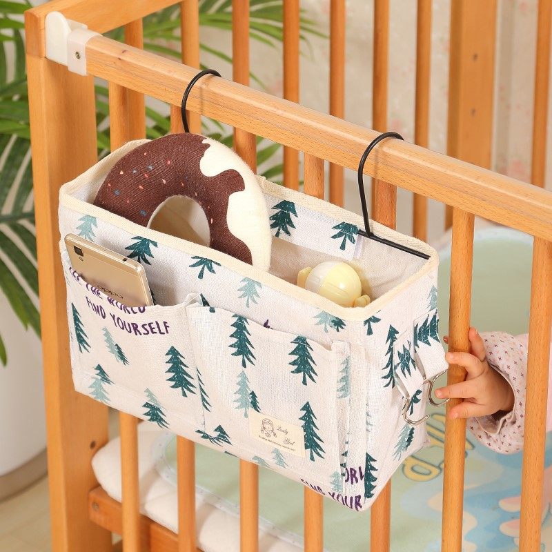 Crib hanging containing headboard Diaper Hanging Basket containing Dormitory Baby Urine Sheet Shelve hanging bag Enclosure Cloth Bag