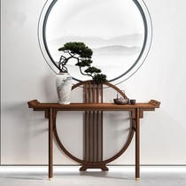 New Chinese-style solid wood entrance table against the wall for the table end view desk case several villas clubhouse hotel foyer decoration table strip case