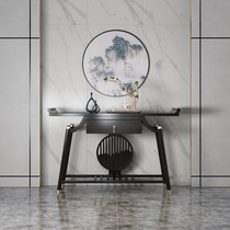 New Chinese-style solid wood Zen entrance table decoration entrance hall entrance table long strip case modern simple villa view table for the table