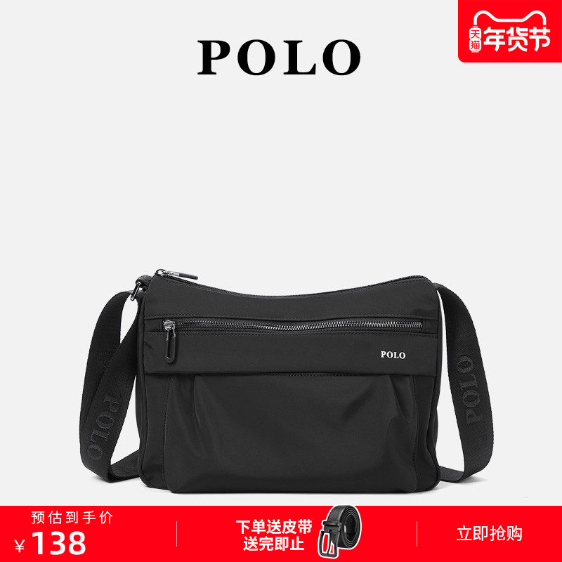 POLO summer new men's bag Messenger bag horizontal section casual one-shoulder nylon cloth sports small bag travel Messenger bag