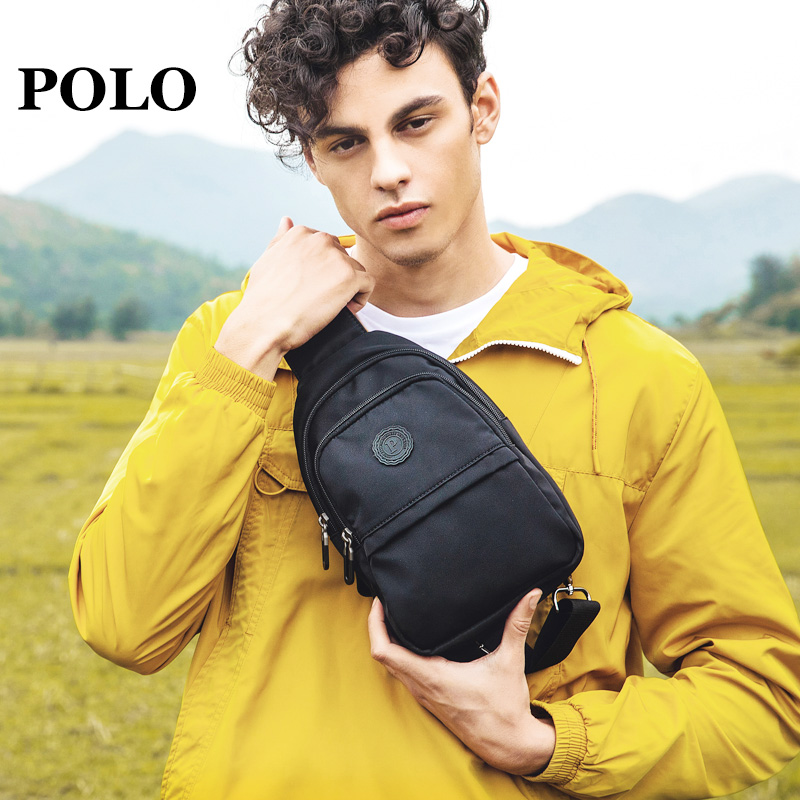 Polo chest bag men's shoulder bag men's shoulder bag men's bag Oxford cloth messenger bag shoulder messenger bag men's summer