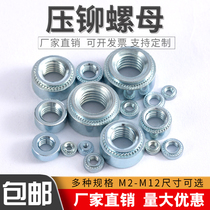 Riveting nut Sheet metal riveting parts Platen nut Screw M2M2 5m3m4m5M6M8M10 Compression nut