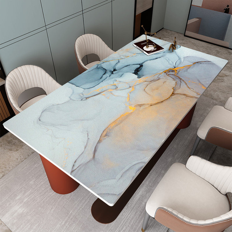 Nordic light luxury waterproof, oil-proof, anti-scalding, disposable tablecloth, household leather table mat, coffee table mat, tablecloth can be cut