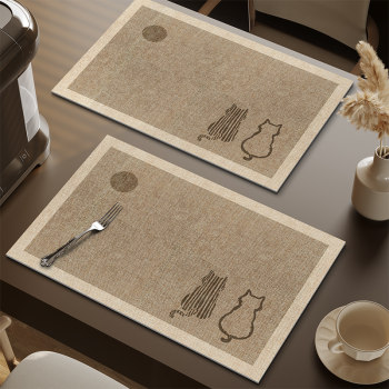 Japanese placemat waterproof and oilproof small table mat leather dining table insulation mat hotel dining tray mat light luxury style western placemat Japanese placemat waterproof and oilproof small table mat leather dining table insulation mat hotel dining tray mat light luxury style western placemat