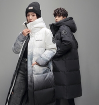 (Original original version) Cross-border high-end down jacket for men and women 2023 new thickened windproof and waterproof mid-length style