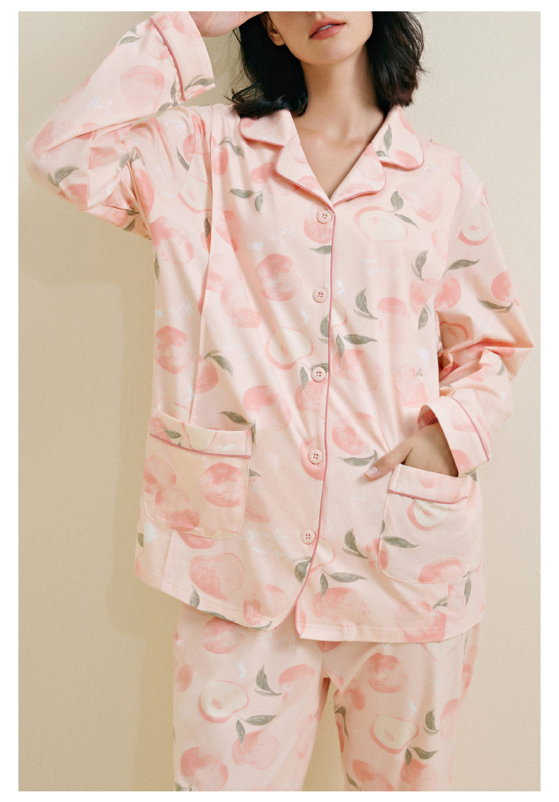 Sohiwoo Postpartum Clothing Autumn and Winter Style Pure Cotton Sweat-Absorbent Pajamas for Pregnant Women Special Postpartum Nursing Home Clothes — 46