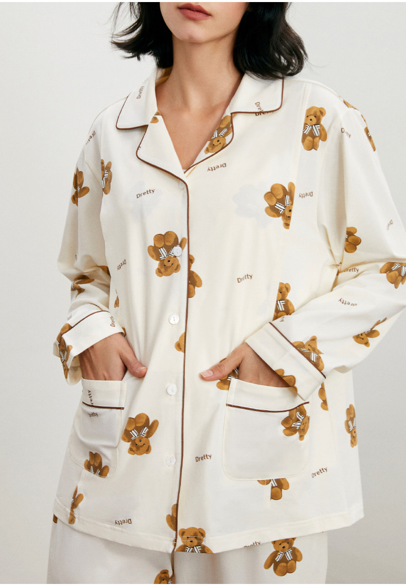Sohiwoo Postpartum Clothing Autumn and Winter Style Pure Cotton Sweat-Absorbent Pajamas for Pregnant Women Special Postpartum Nursing Home Clothes — 19