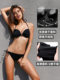European and American women's sexy three-point swimsuit with breast pads, steel support, small breast push-up, black halter neck bikini swimsuit 2025