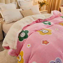 Thickened single-piece double sided Flaey suede quilt cover winter plus suede quilt linen quilt cover double-parquet double down by single