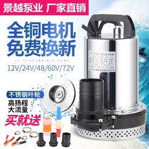 Jing Yue 2 inch DC submersible pump battery big flow 12V24V48V60 volt electric car water pump agricultural household