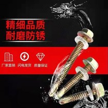 Whole box external hexagonal drilling tail wire self-drilling self-drilling nail color steel tile self-tapping