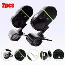 1 2Pcs Fish Bite Lure Alert Alarm Sound Bell 2 LED Light Ind
