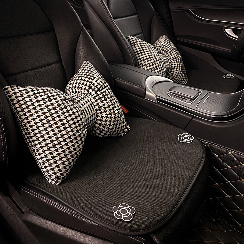 Car cushion four seasons of General Net Red Goddess summer ice filament breathable cushion linen single-piece cushion car seat