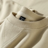 Хаки хлопковая цветная толстовка, базовый лонгслив для отдыха, оверсайз